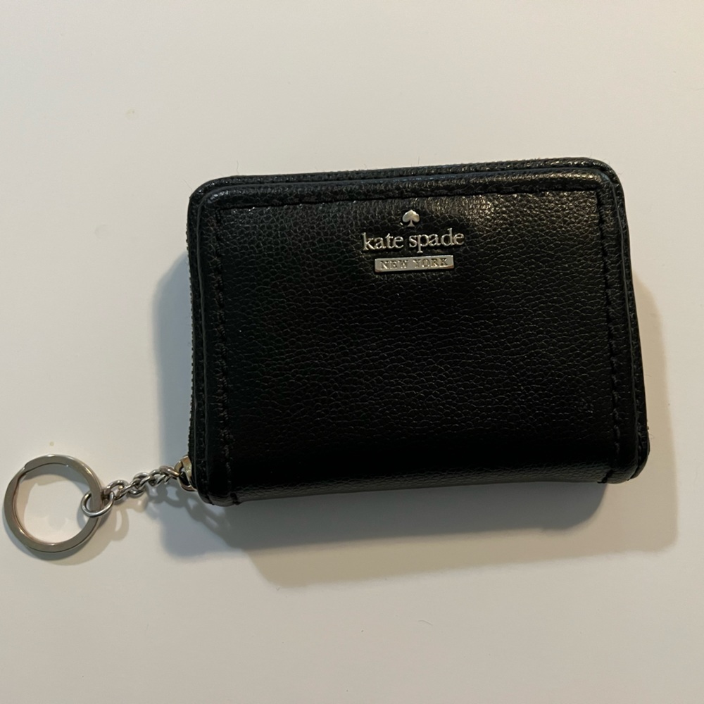 Black Kate Spade Keychain Wallet